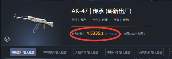 CS2ak47传承多少钱 ak47传承价格攻略