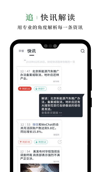 财经早餐安卓版app展示图1