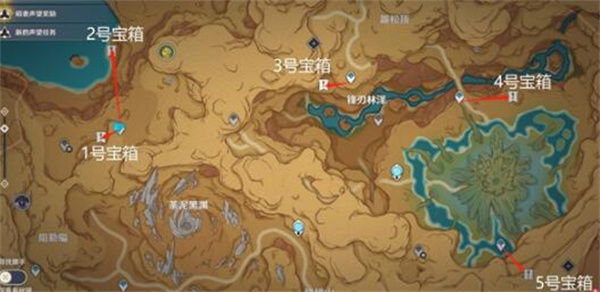 原神荒石苍漠沙堆宝箱位置在哪