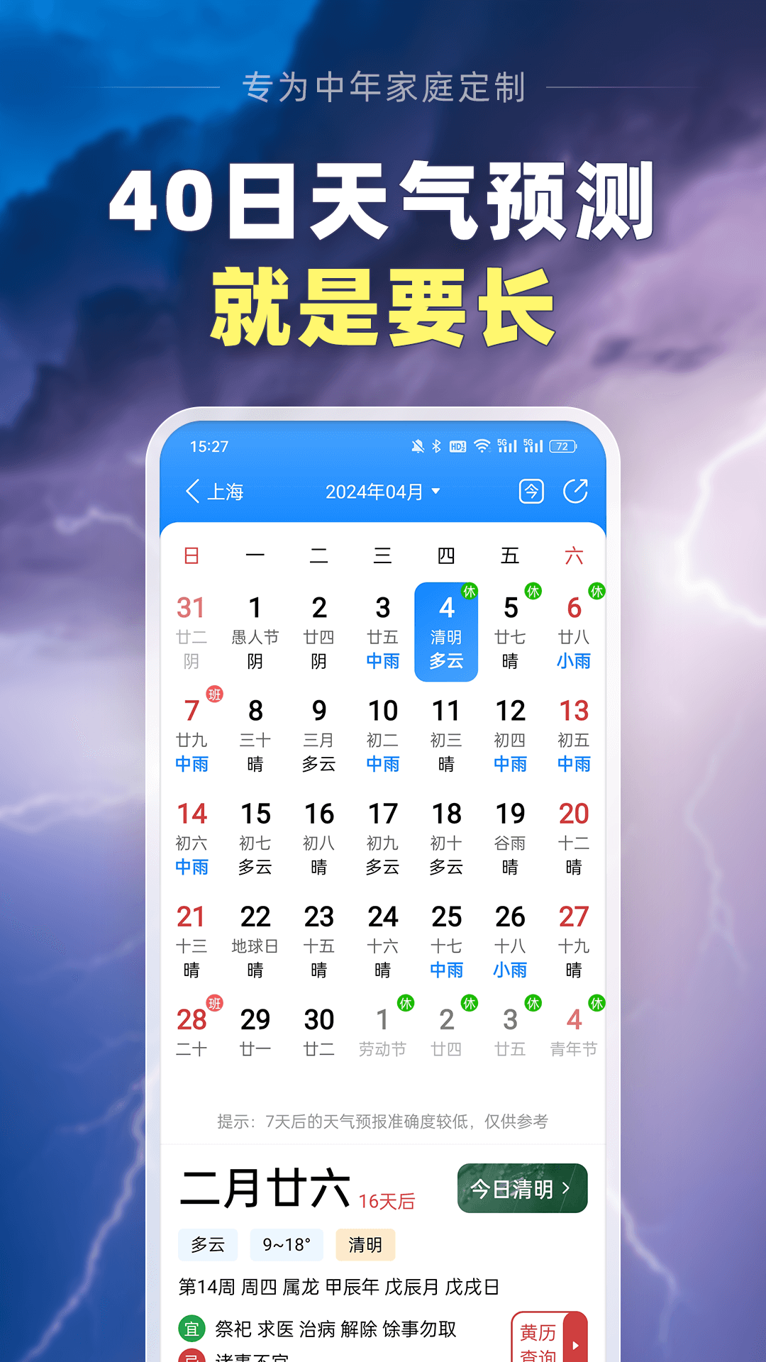 大字天气预报展示图3
