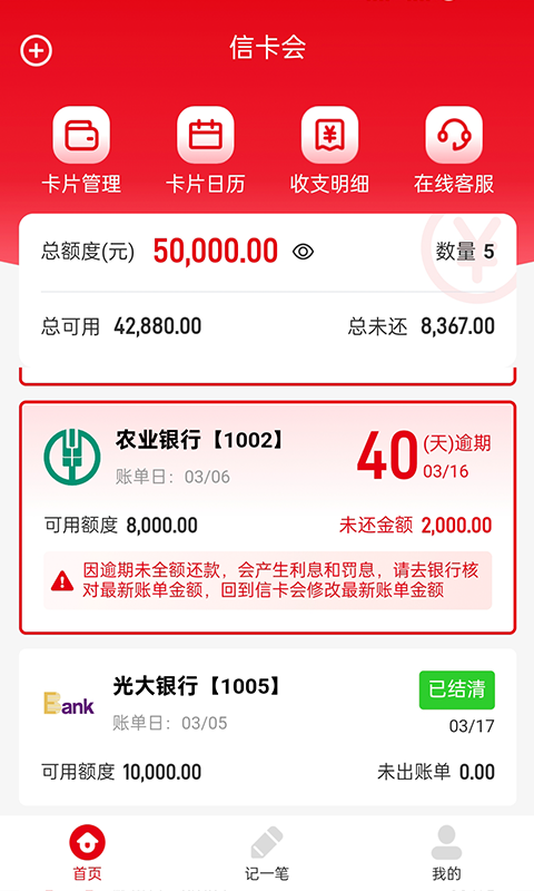 信卡会展示图1