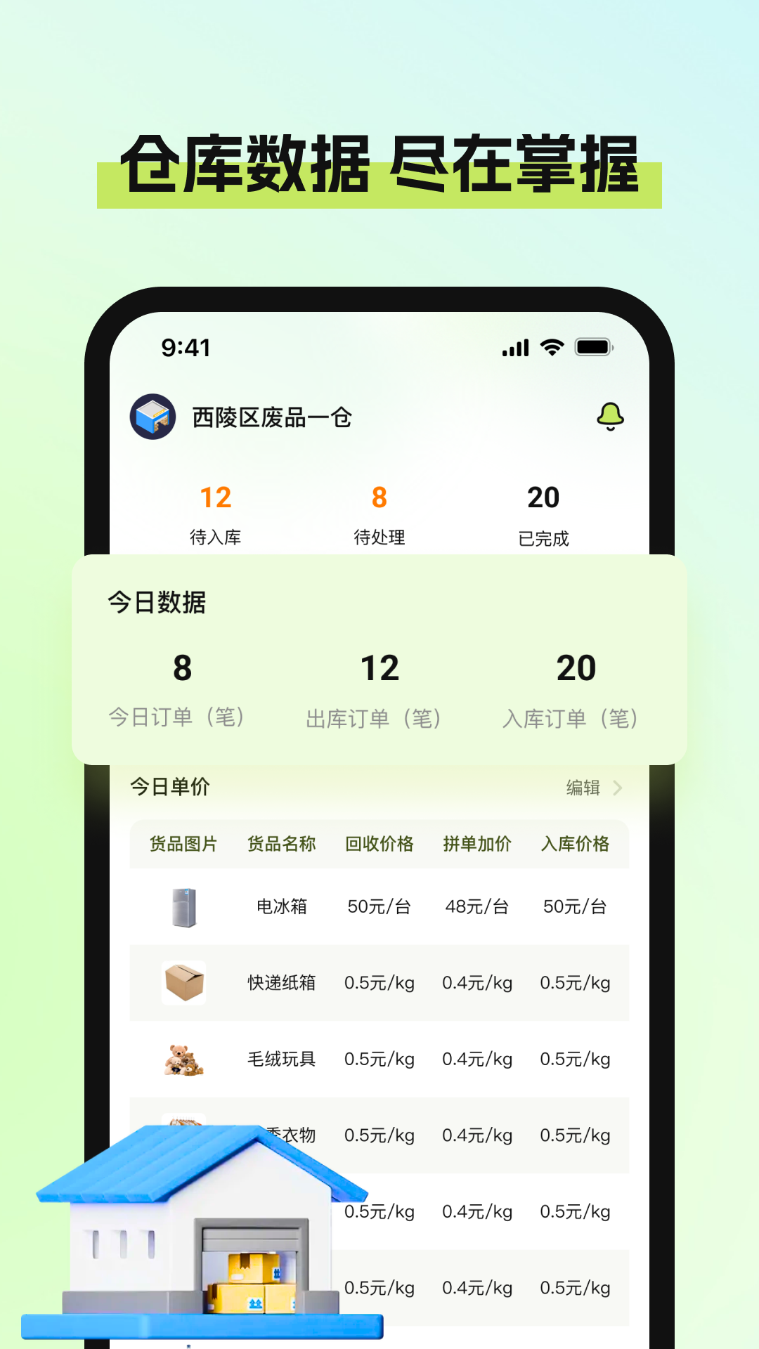 废品宝仓库端展示图1