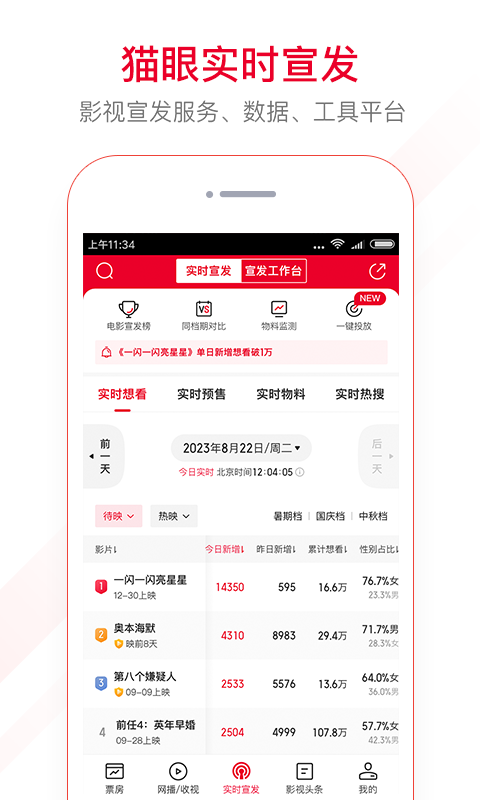 猫眼专业版app展示图3