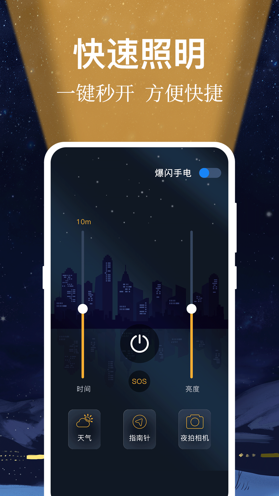 小熊强光手电筒展示图1