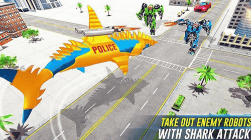 机器人鲨鱼袭击游戏截图2