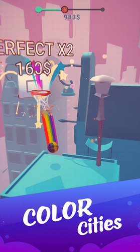 彩色扣篮3d游戏截图1