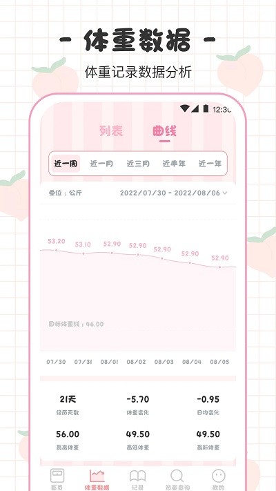 BMI体重日记本展示图2