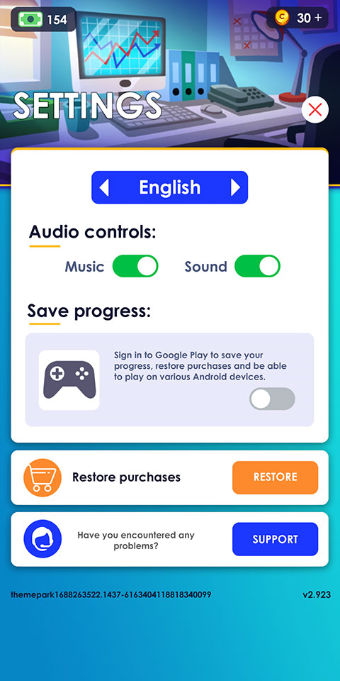 闲置主题公园大亨中文版设置方法2