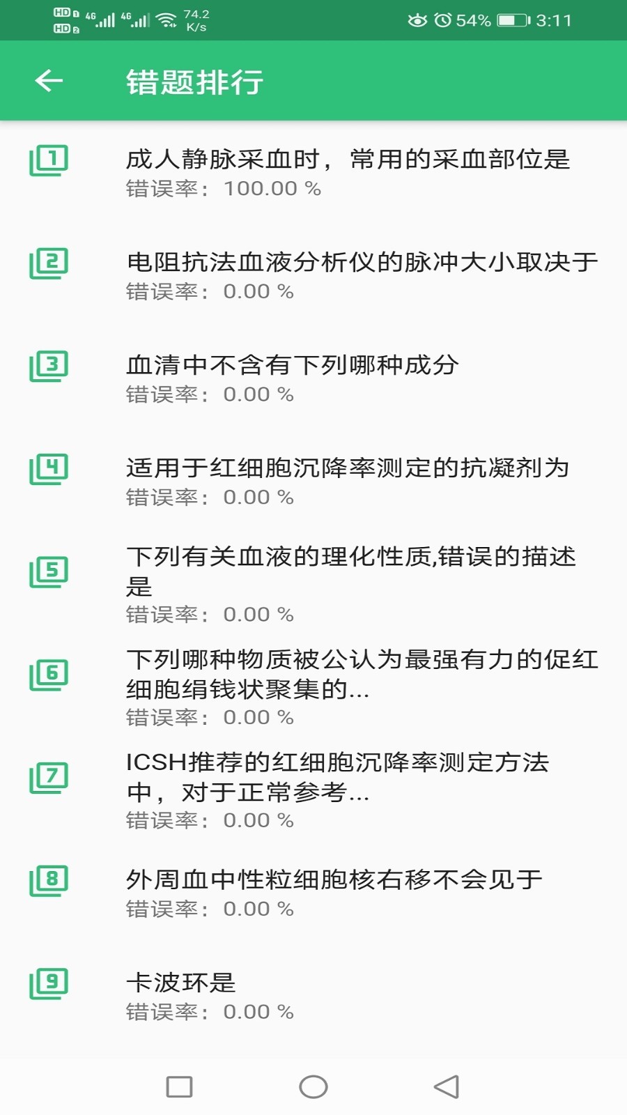 临床医学检验技术师丰题库软件展示图4