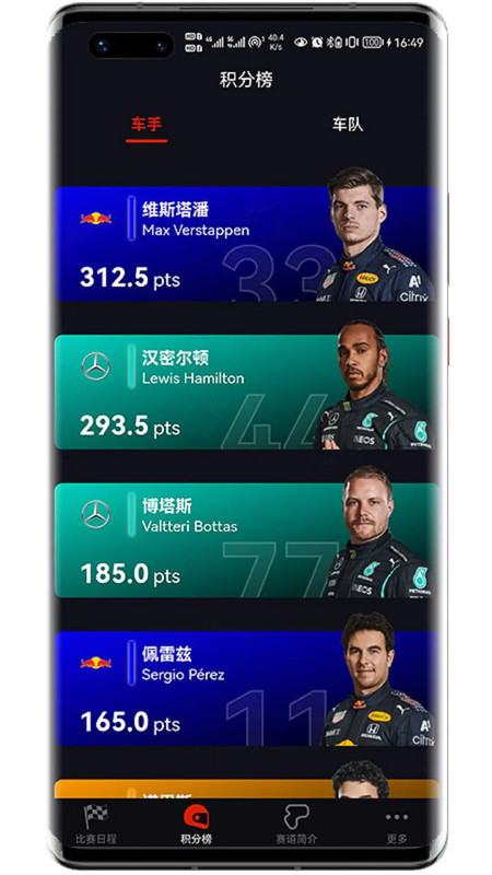 F1赛程app软件展示图2
