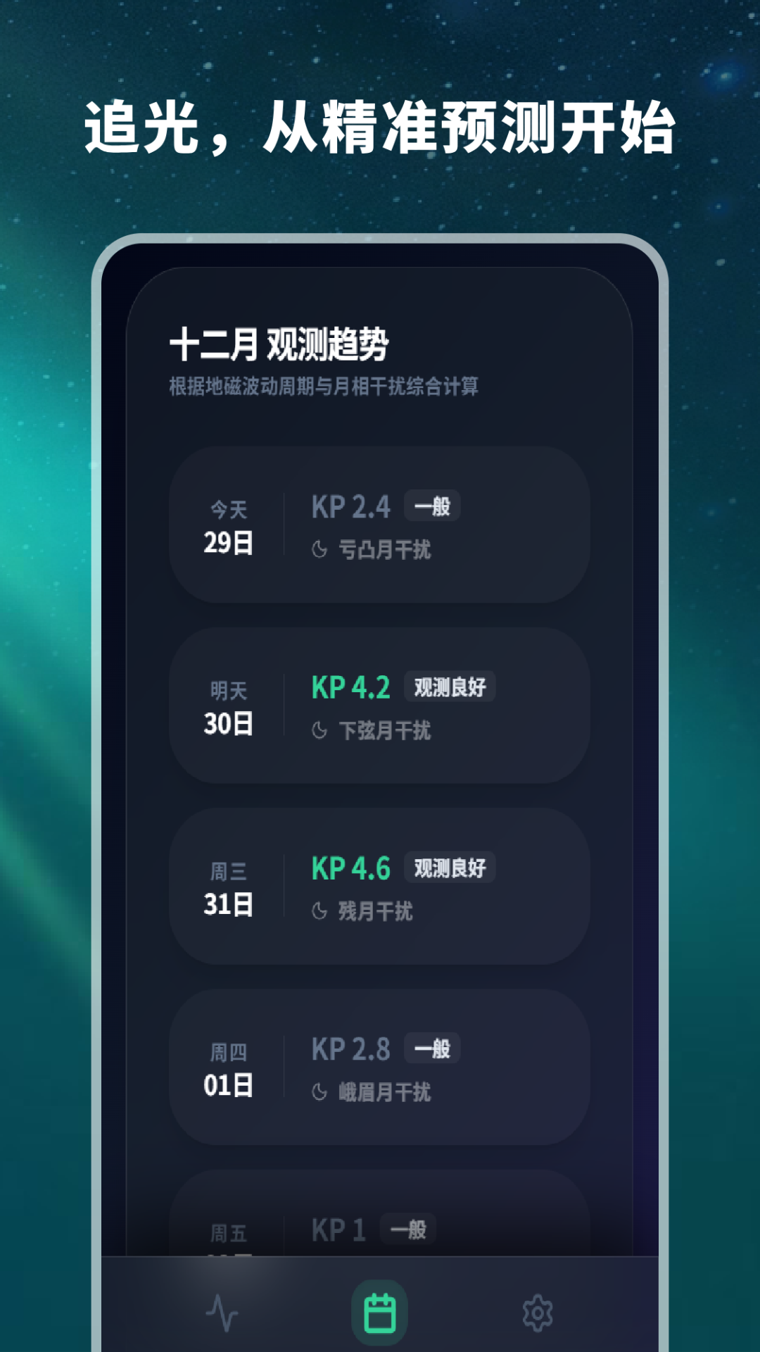 极光预测app软件展示图1