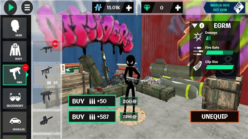 火柴人绳索英雄2无限金币钻石版展示图1