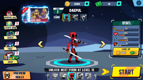 火柴人超级英雄破解版无限钻石版展示图1