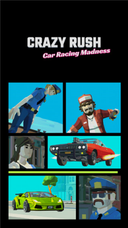 疯狂赛车冲刺手游破解版游戏截图1