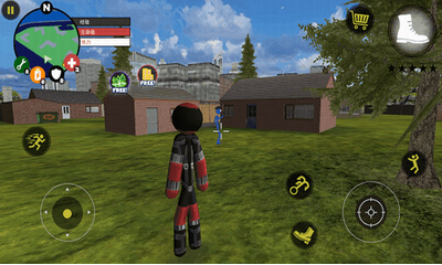 火柴人绳索英雄破解版999999钻999999金币游戏截图3