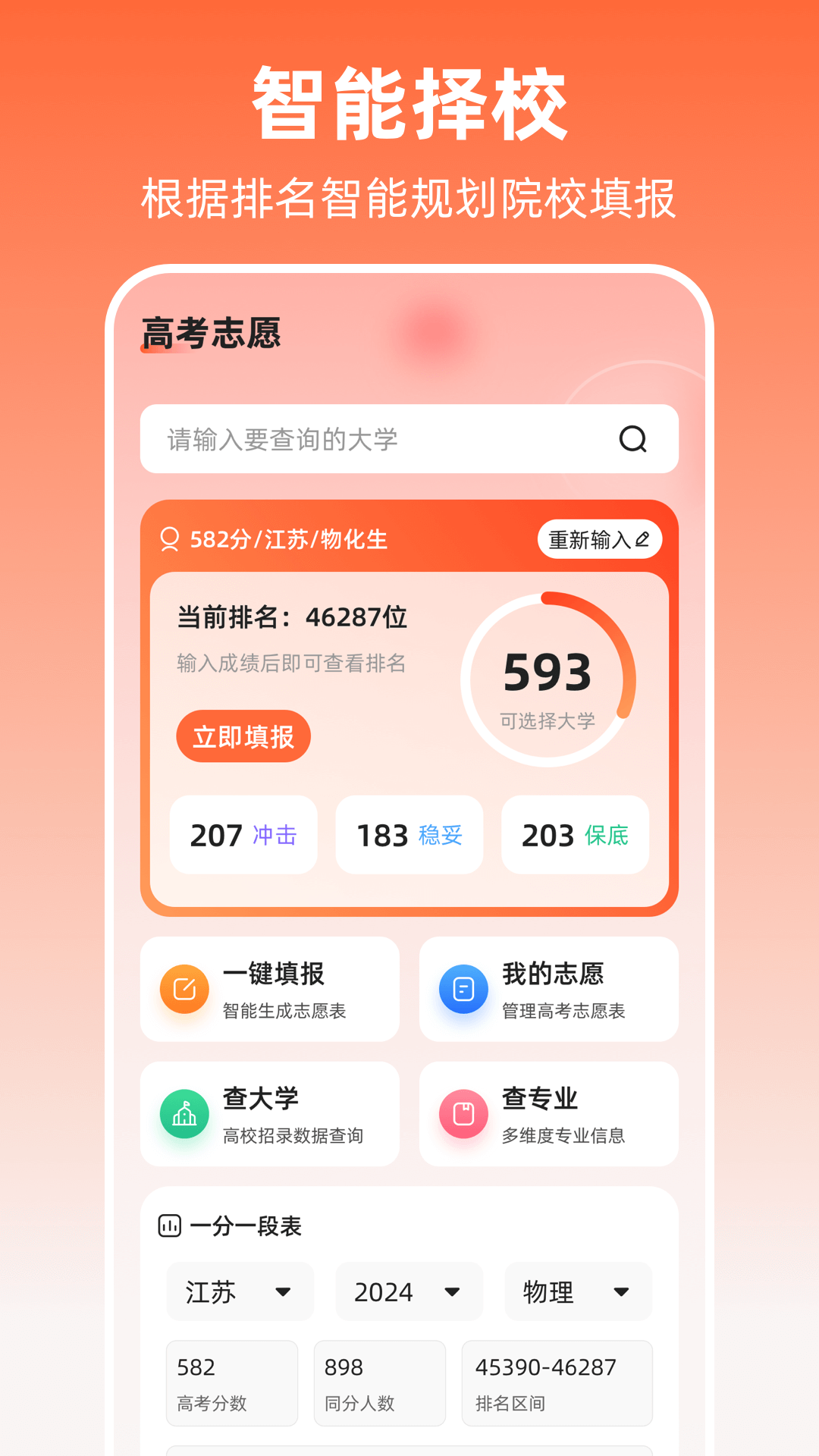 高考志愿2025报考指南app安卓版软件展示图1