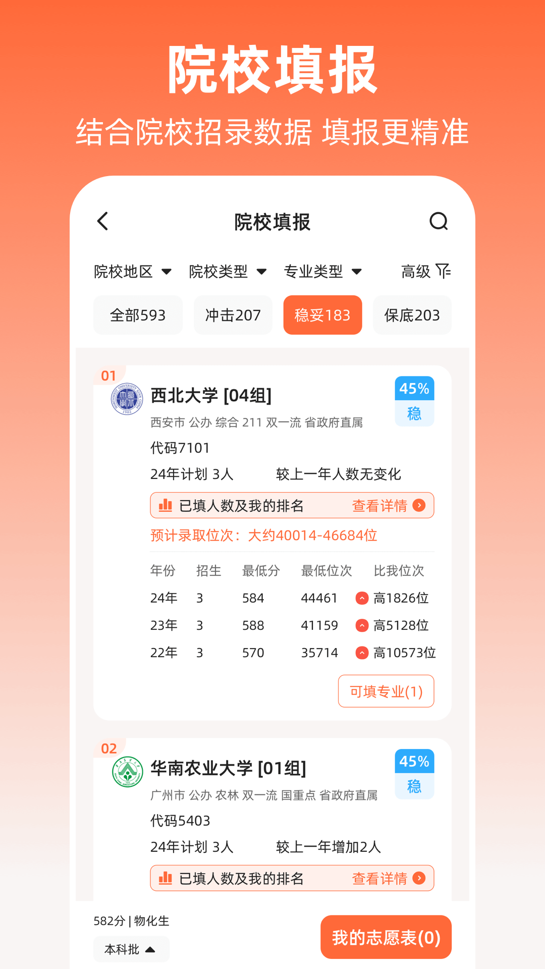 高考志愿2025报考指南app安卓版软件展示图2
