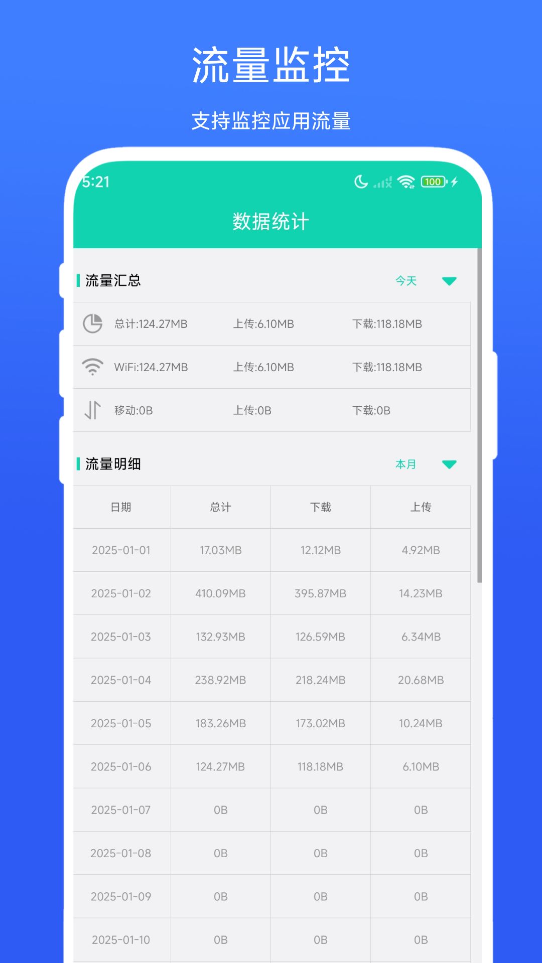 超级流量监控安卓版软件展示图1