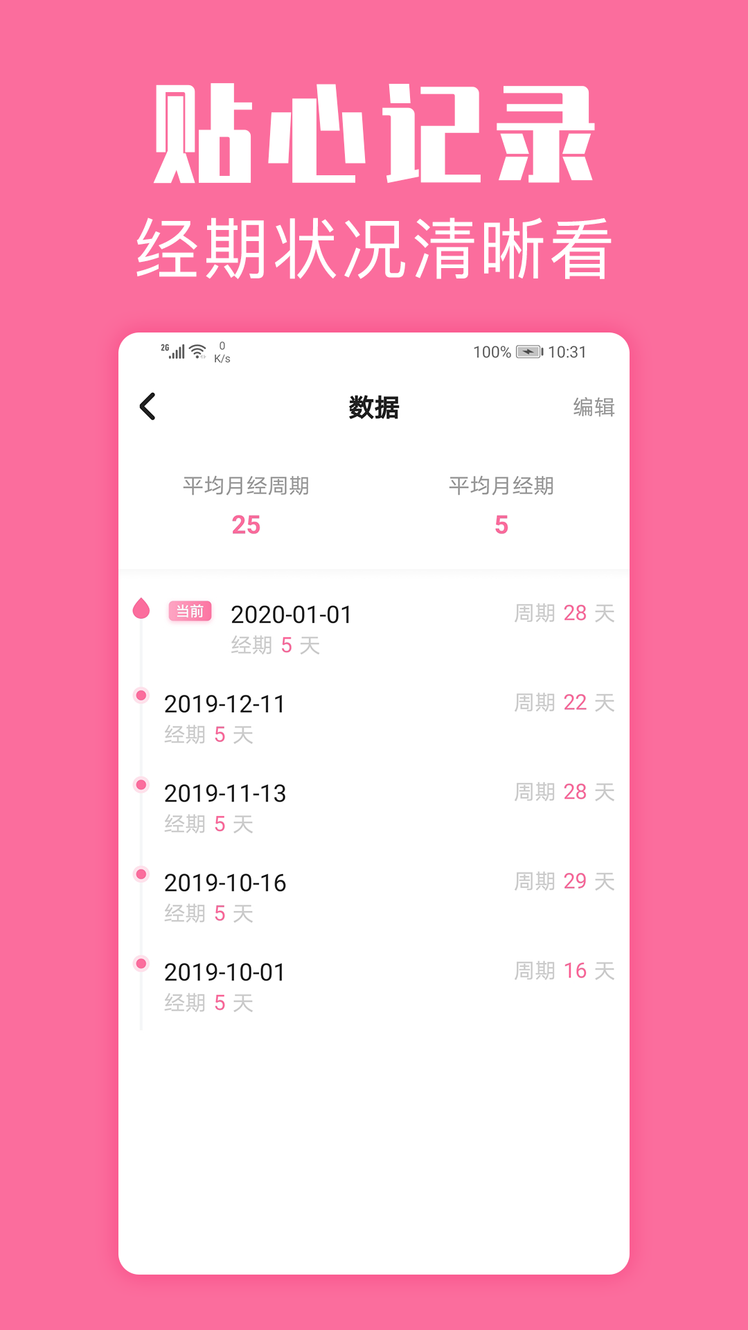经期管家安卓版软件展示图2